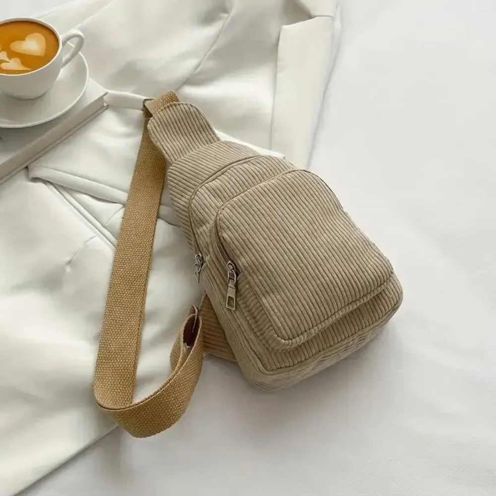 Mini Backpack Purse - Tas selempang korduroi antik wanita, dompet
