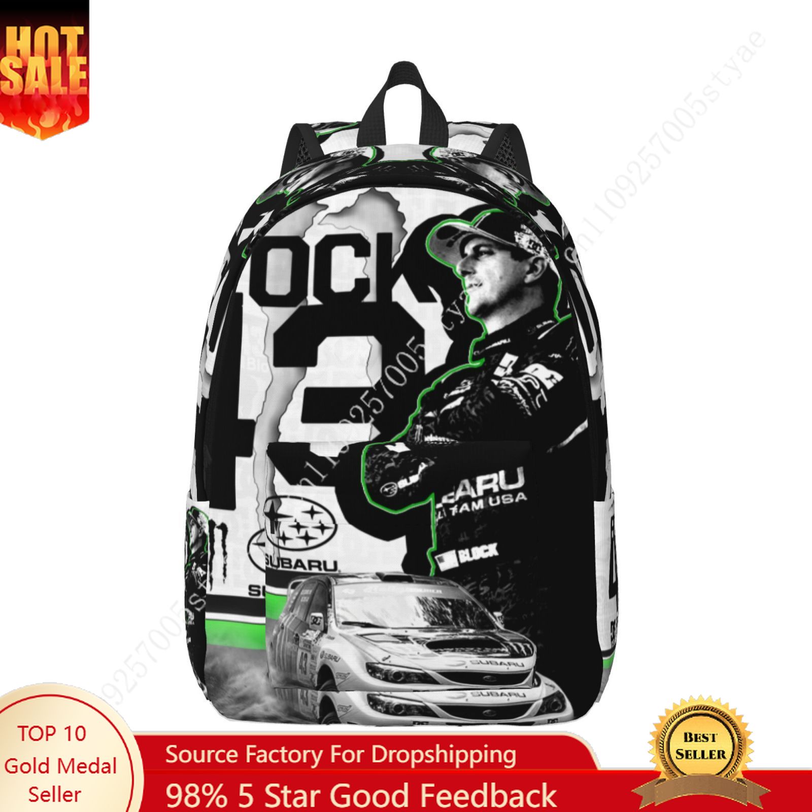 Canvas Backpack Casual - Ken Block 43 Tas Ransel Kanvas