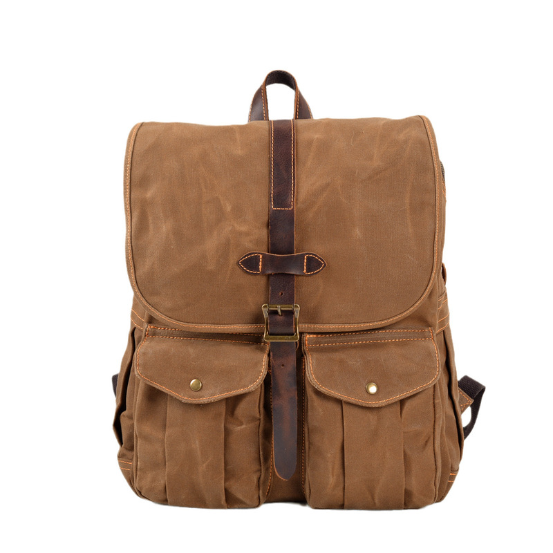 Canvas Backpack Casual - Tas ransel pria kanvas lilin baru