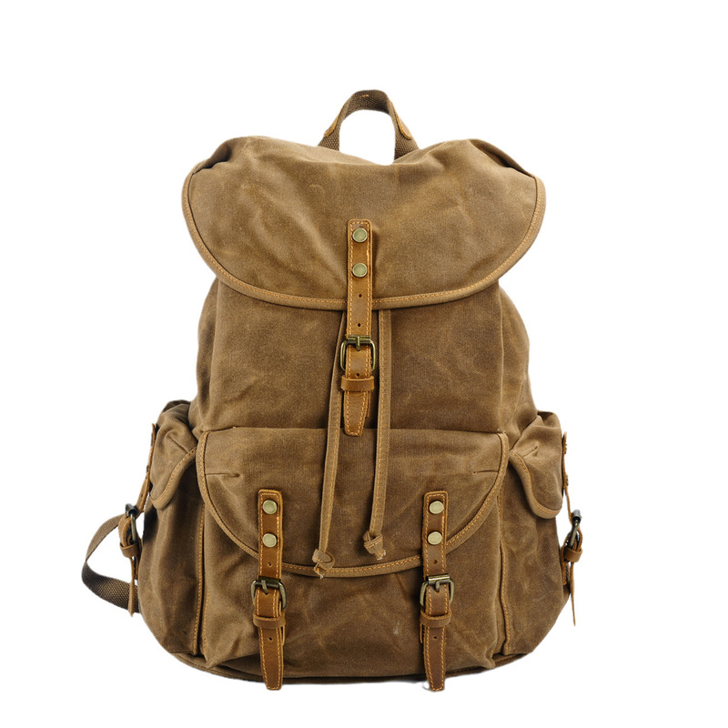Tas ransel kanvas lilin lembut - Canvas Backpack Casual ulasan dan harga
