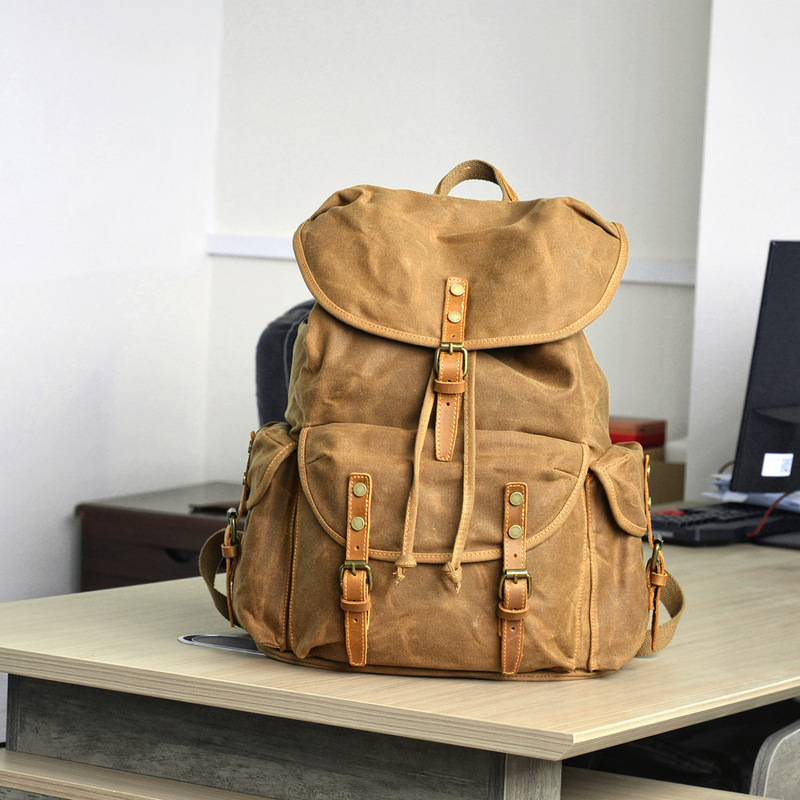 Tas ransel kanvas lilin lembut - Canvas Backpack Casual ulasan dan harga
