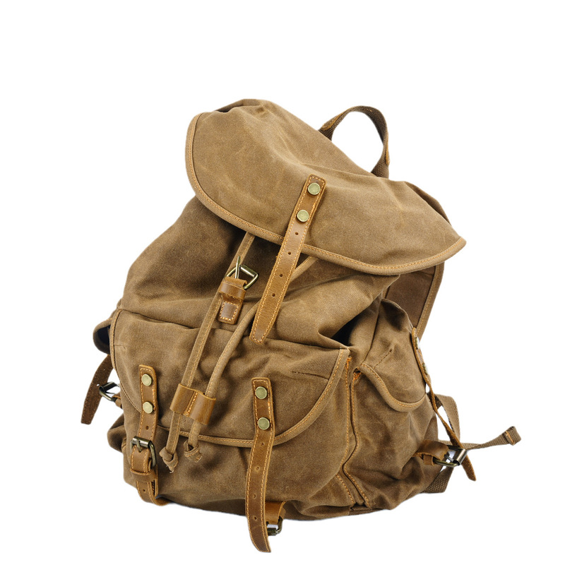 Tas ransel kanvas lilin lembut - Canvas Backpack Casual ulasan dan harga