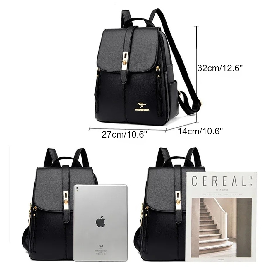 Ransel Kapasitas Besar Kulit W - Leather Backpack Vintage ulasan dan harga