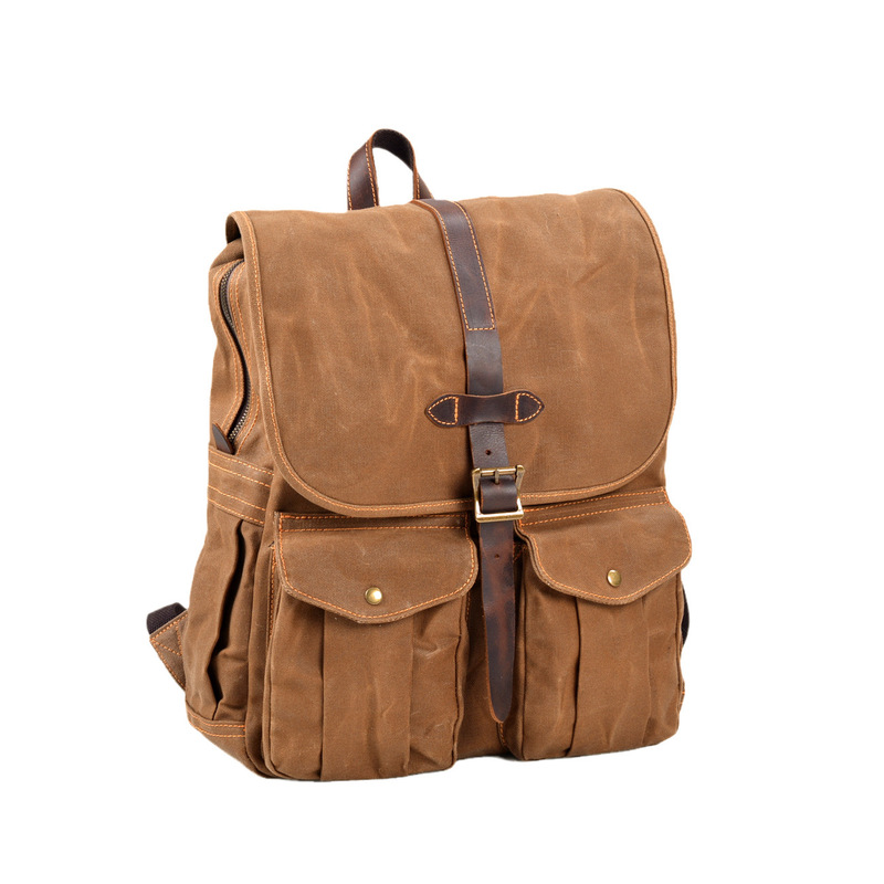 Tas ransel pria kanvas lilin b - Canvas Backpack Casual ulasan dan harga